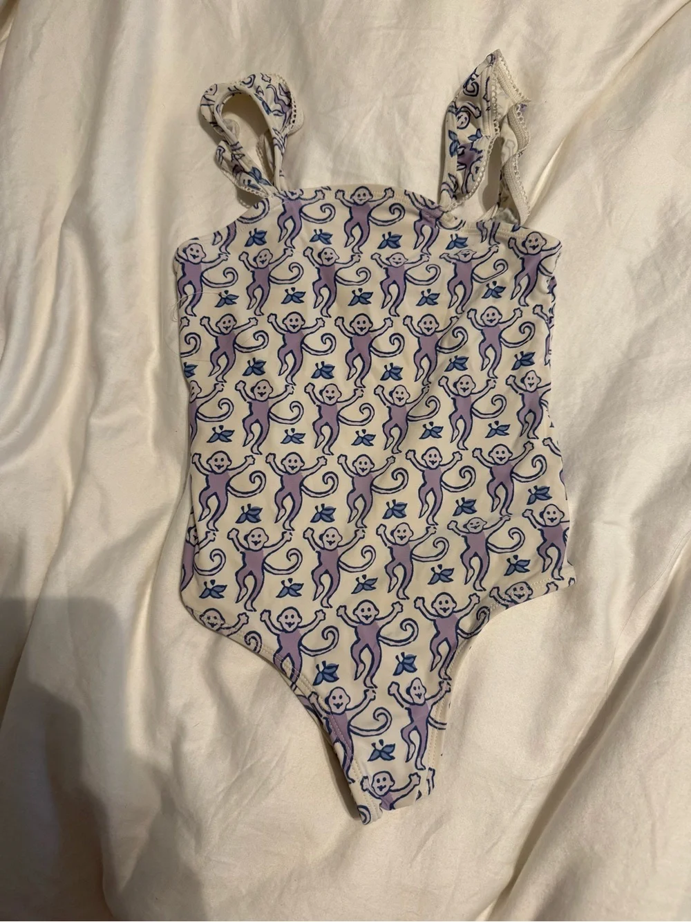 Roller Rabbit Purple Monkey Print One-Piece Swimsuit